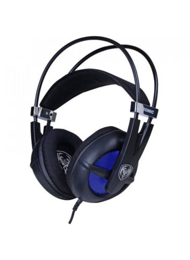 Somic P6  Led Gaming 3.5mm Vibration Headset With Internal Mic In The Wire .Heaedphone For PC and Mobile  - Image 1