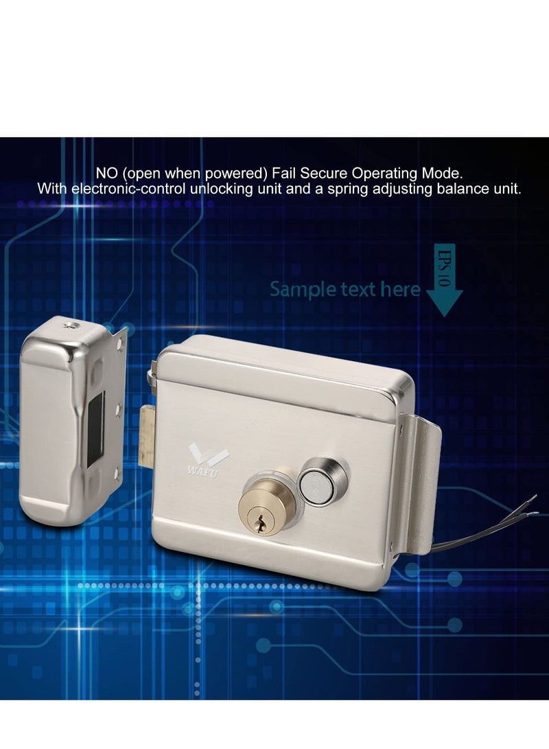 Smart Door Lock, Smart Electric Gate Door Lock, Secure Electric Metallic Lock Electronic Door Lock Door Access Control for Home Office Apartment Warehouse - Image 3