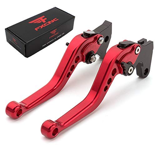 FXCNC CNC Aluminum Short Adjustable Brake Clutch Levers Compatible with BENELLI TNT125 TNT135 TNT 125 135 2016 2017 2018 2019 2020 2021 - Image 1