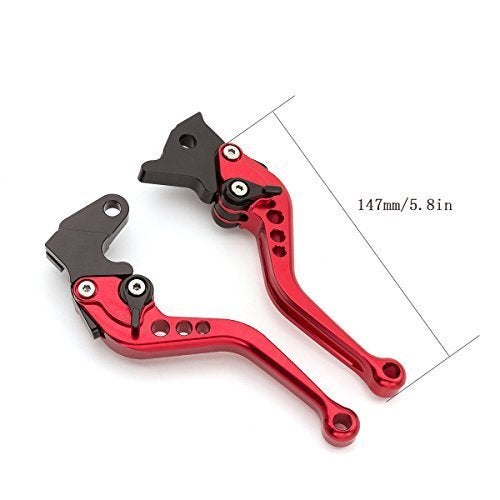 FXCNC CNC Aluminum Short Adjustable Brake Clutch Levers Compatible with BENELLI TNT125 TNT135 TNT 125 135 2016 2017 2018 2019 2020 2021 - Image 2