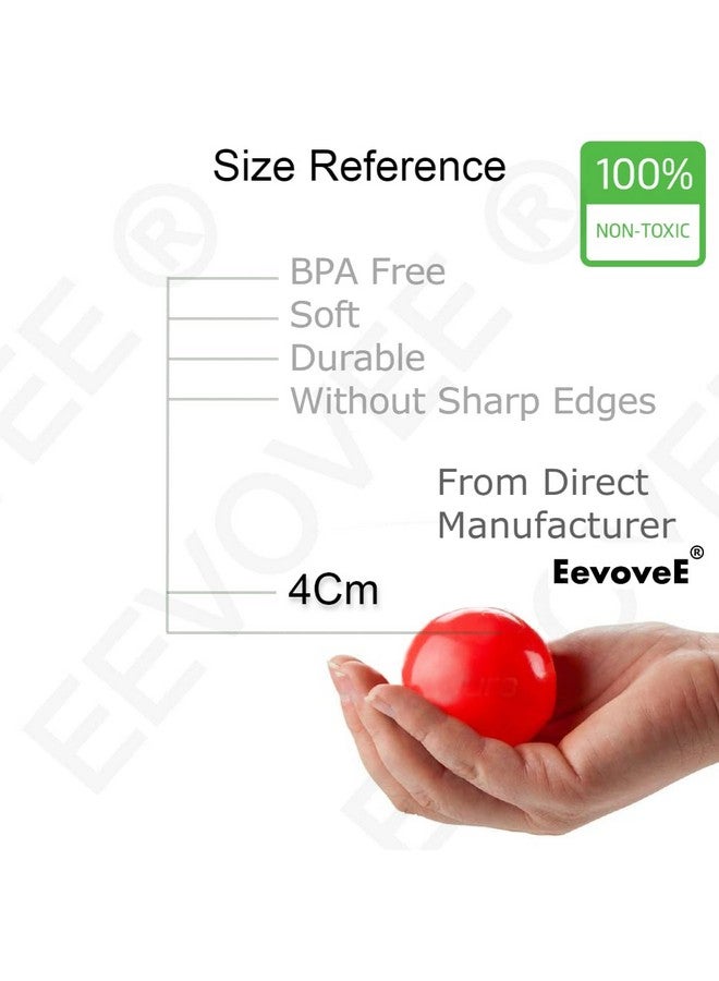 EEVOVEE 250 Pcs 4 cm Soft, Safe Multi Colour Fun Packed Plastic PoolBalls for kids. 8 Colorful, Stimulating, Easy-to-Grasp softball with Soft edged(BPA-Free, Non-Toxic balls-ISI 9873 Safety Certified) - Image 3