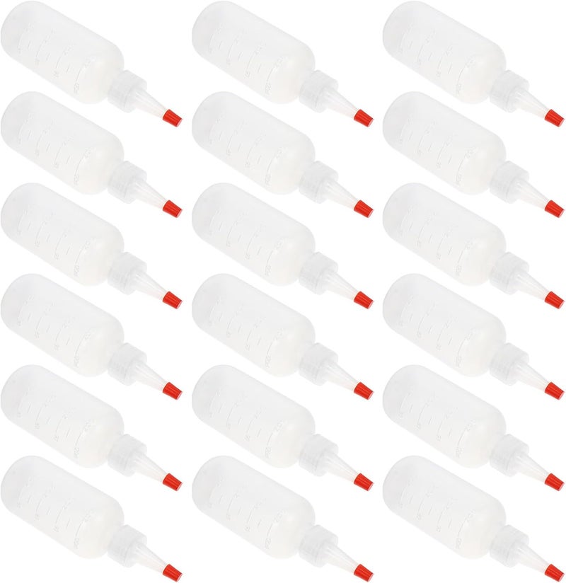 Indoor outdoor all-purpose fit Garneck 18pcs 120ml Hair Salon Squeeze Bottles with Scale, Cosmetic Liquid Dispensing Extrusion Bottles for Professional Hairdressing and Travel Use Elegant practical multi-option build - Image 1