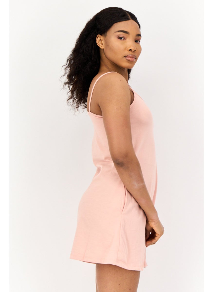 ONLY Women Plain Mini Dress, Dusty Pink  - Image 3