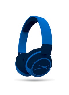 Altec Lansing Kid Safe 2-in-1 Wireless Bluetooth Headphones Crystal Clear Sound, 30 hours Play Time Safe Volume Limiting, Foldable Design, Blue  - Image 1