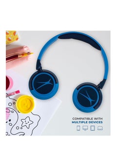 Altec Lansing Kid Safe 2-in-1 Wireless Bluetooth Headphones Crystal Clear Sound, 30 hours Play Time Safe Volume Limiting, Foldable Design, Blue  - Image 3