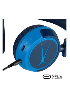 Altec Lansing Kid Safe 2-in-1 Wireless Bluetooth Headphones Crystal Clear Sound, 30 hours Play Time Safe Volume Limiting, Foldable Design, Blue  - Image 4