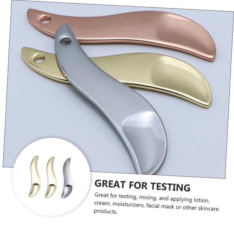 3PCS Stainless Steel Eye Cream Scoop Set Multi Use Cosmetic Tools for Skincare and Face Masks - Image 3