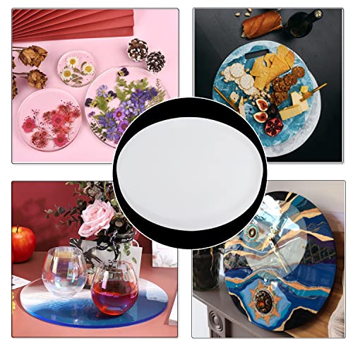 Wadoy 20 Inch Resin Table Molds, Large Round Silicone Resin Molds with 3 Pcs Hairpin Legs for Table, Epoxy Resin Topdesk Molds for Charcuterie Board, River Table, DIY Art Home Decoration - Image 2