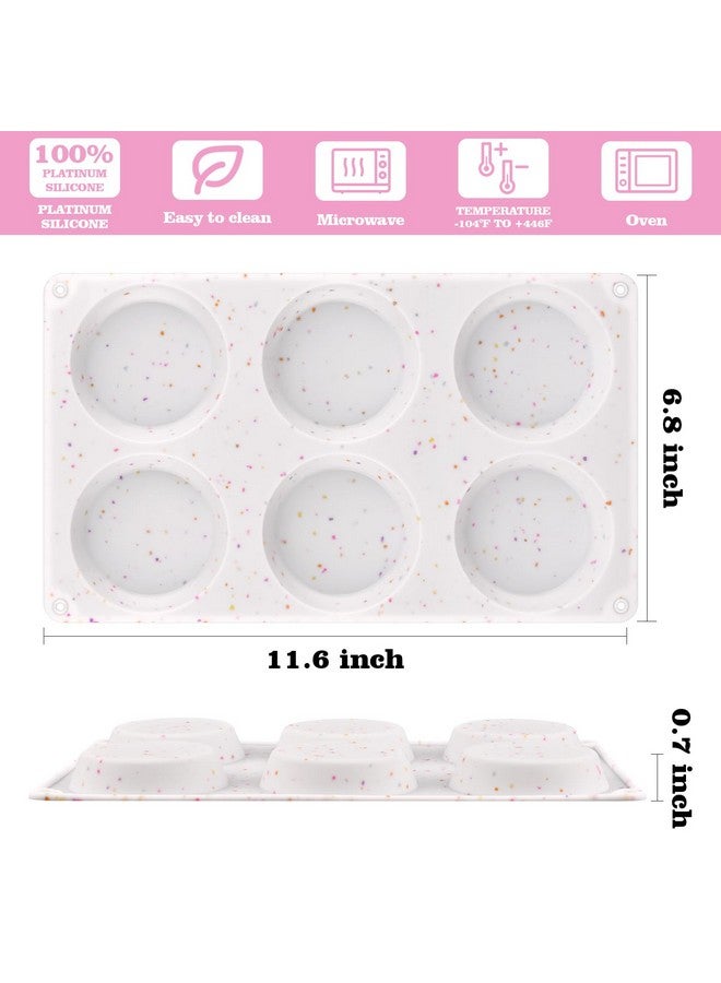 Sakolla Sakolla 2 Pack Muffin Top Pans, Silicone Egg Molds for Breakfast Sandwiches 3 Inch Round Egg Baking Pan for Oven English muffins, Egg bites, Corn Bread, Whoopie Pies, Tarts (Confetti) - Image 3
