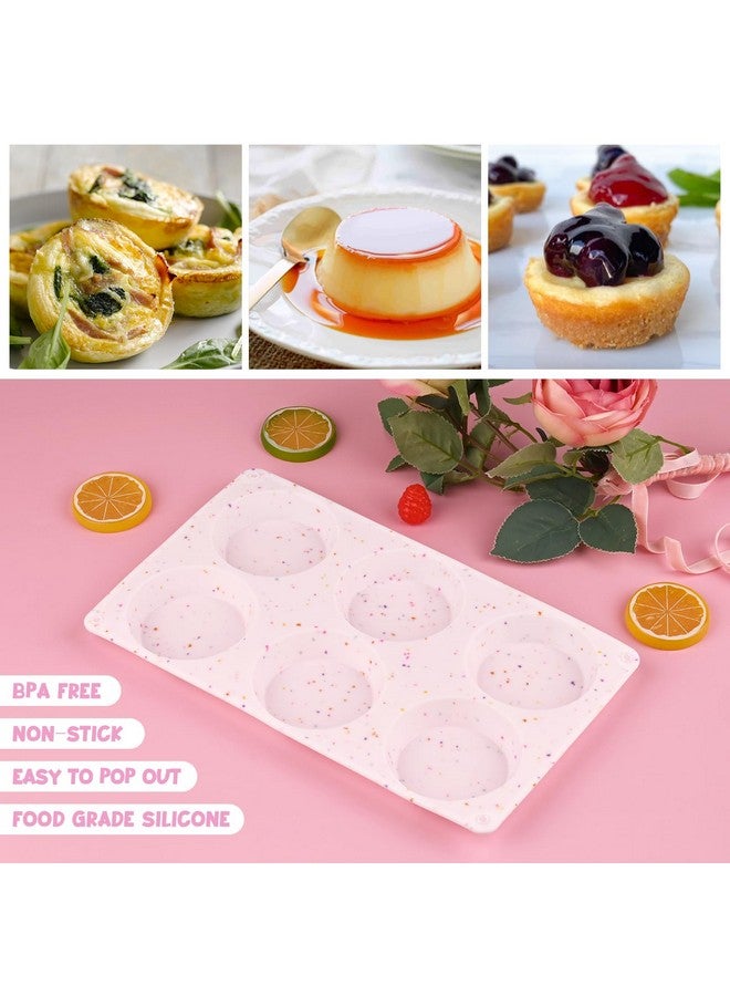 Sakolla Sakolla 2 Pack Muffin Top Pans, Silicone Egg Molds for Breakfast Sandwiches 3 Inch Round Egg Baking Pan for Oven English muffins, Egg bites, Corn Bread, Whoopie Pies, Tarts (Confetti) - Image 2