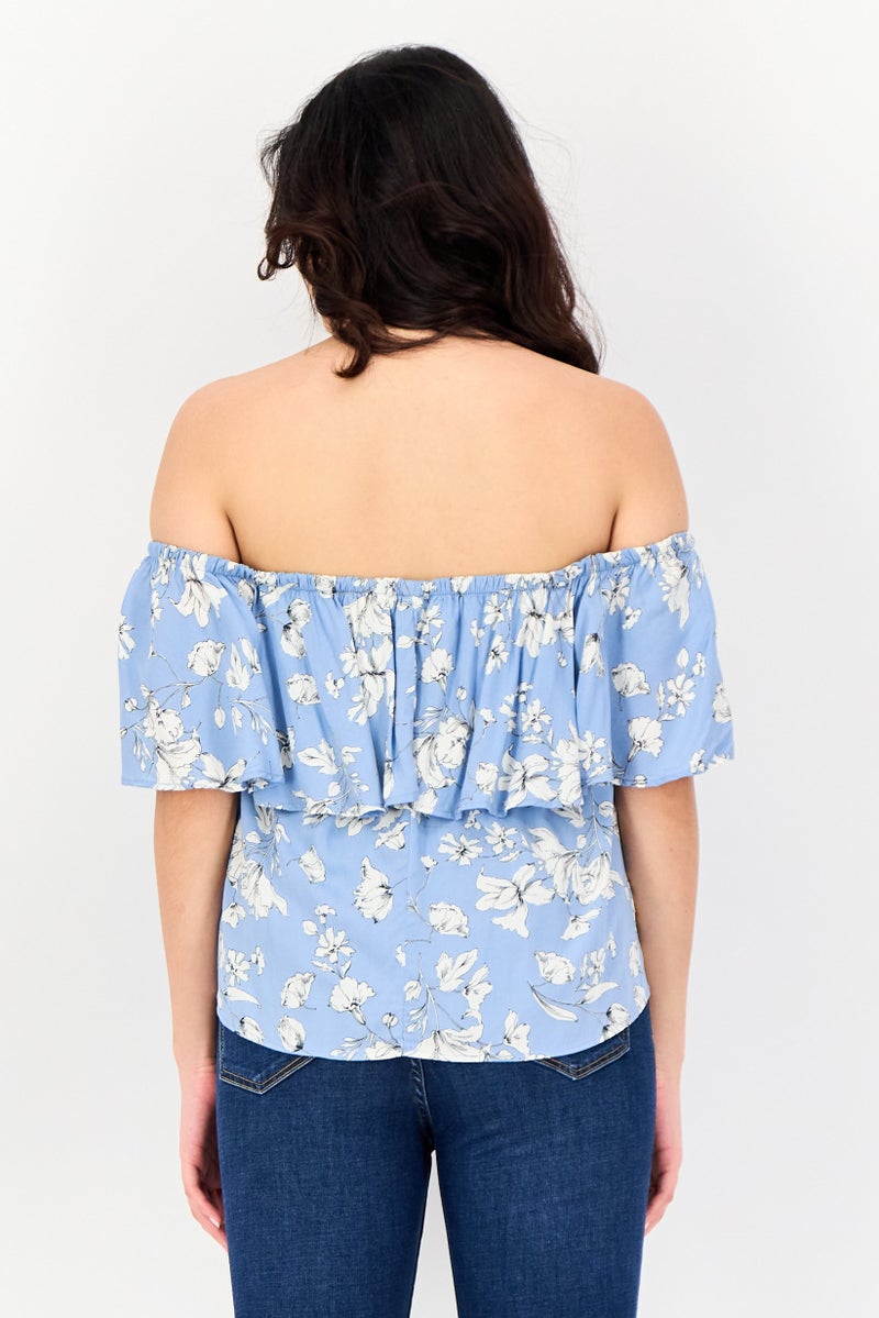 Reserved Women Off Shoulder Sleeveless Top, Multicolor - Image 3