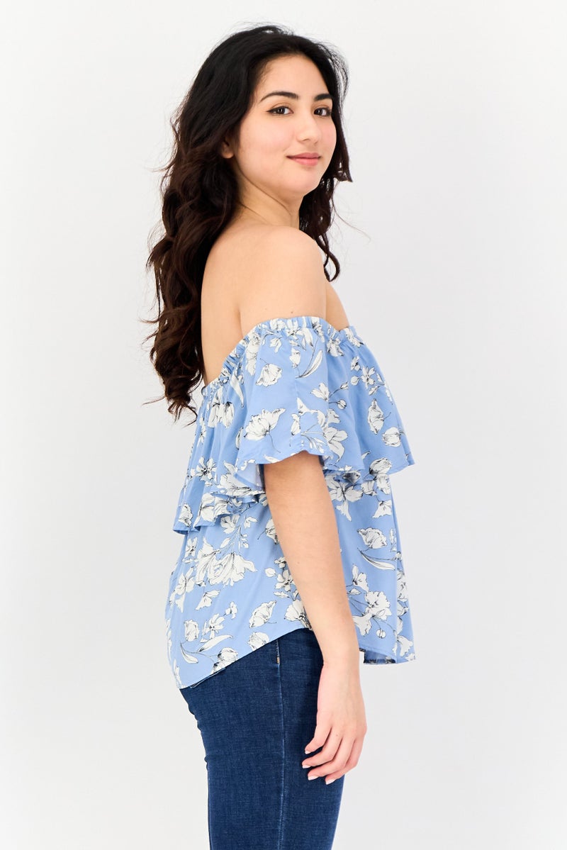 Reserved Women Off Shoulder Sleeveless Top, Multicolor - Image 2