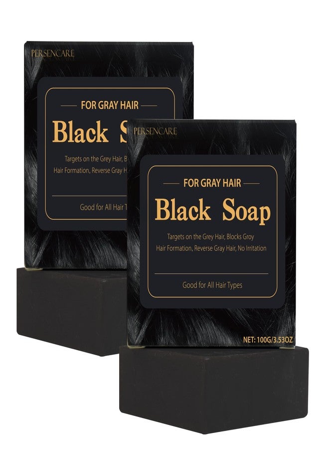 VAEYAE Herbal Emberless Black Soap for Gray Reverse, Fo Ti Castor Oil for Darkening & Thickening, Men & Women Hair Growth Grey Cover He Shou Wu Shampoo Bar, Natural Polygonum Multiforum for Hair Loss - Image 1