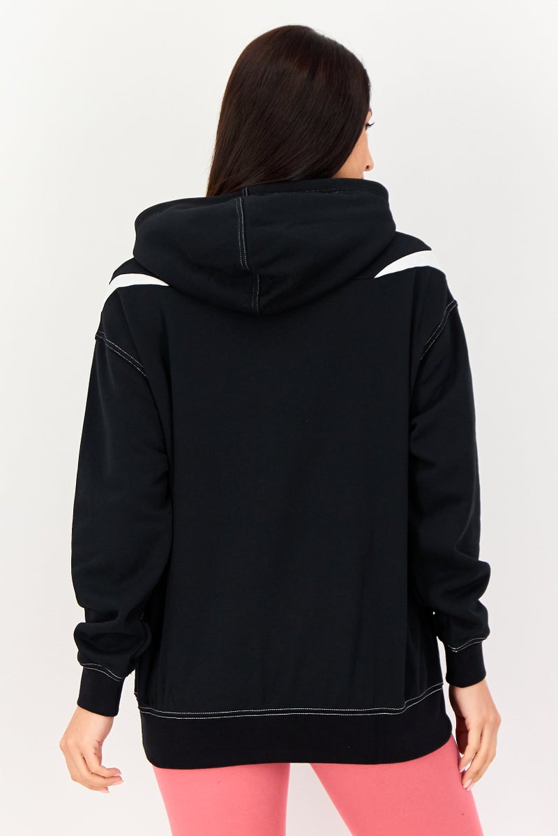 Nike Women Oversized Fit Long Sleeve Outdoor Hoodie, Black - Image 2