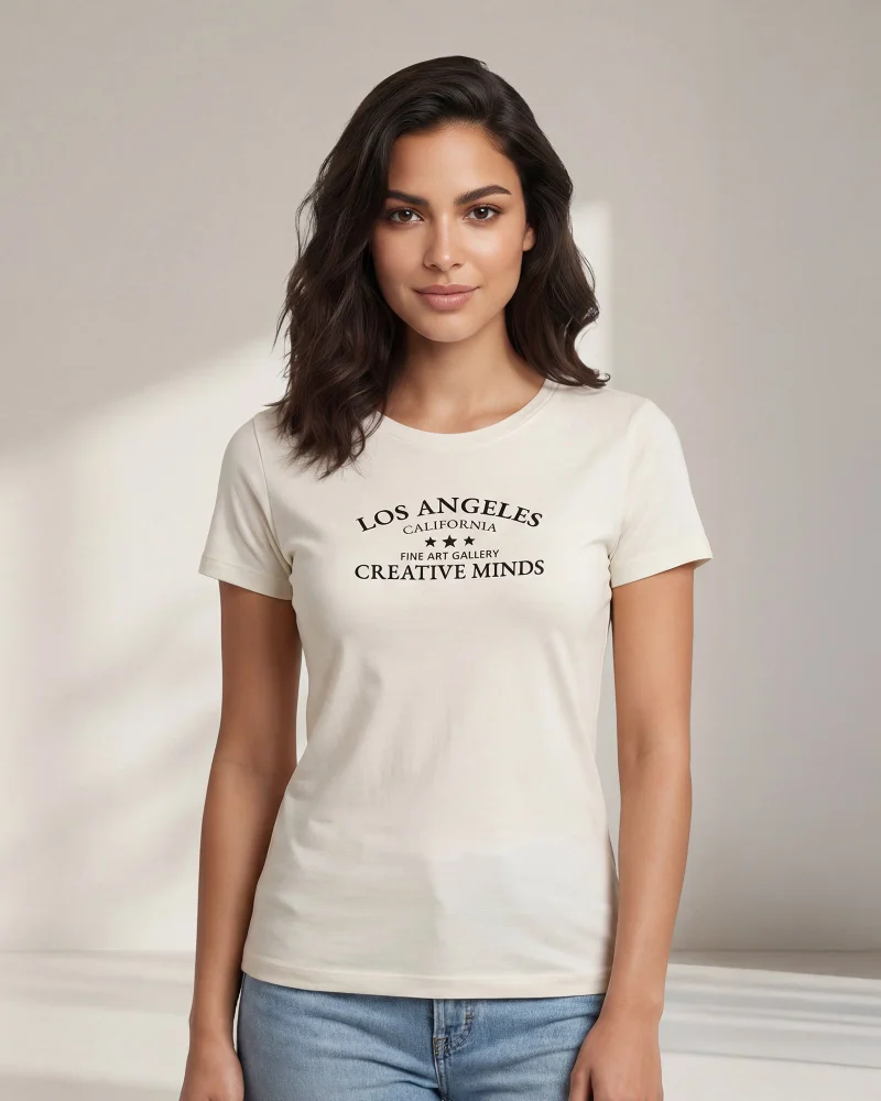 Redtag Women Cream Printed T-Shirt