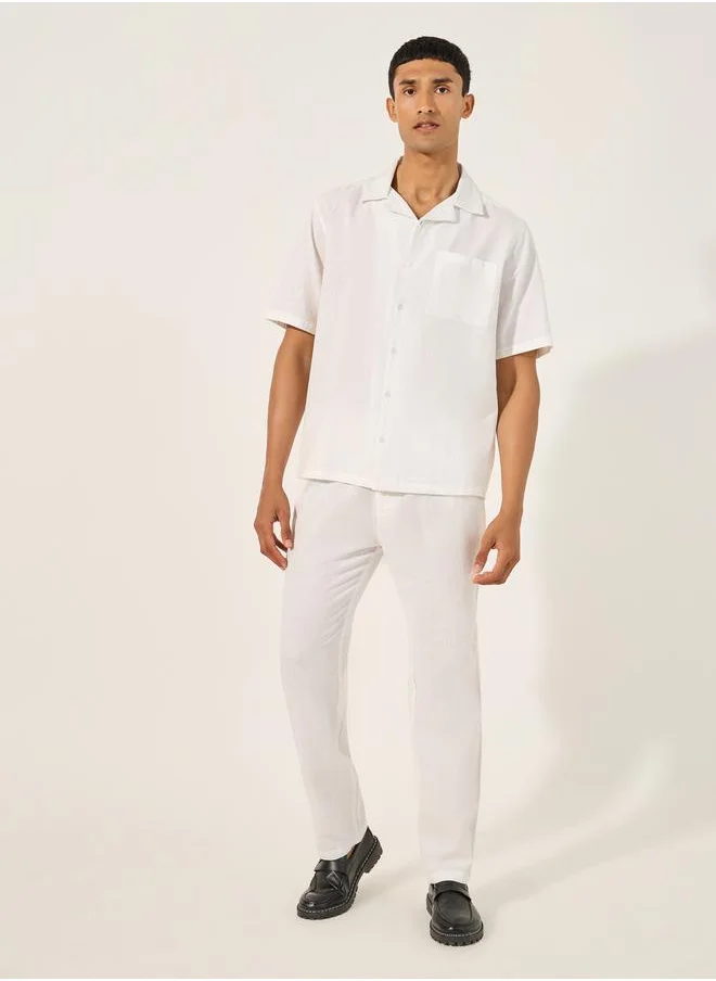 Styli Styli Solid Chest Pocket Shirt and Pants Co-Ords