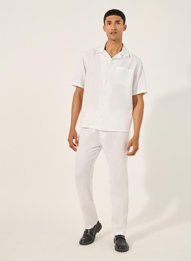 Styli Styli Solid Chest Pocket Shirt and Pants Co-Ords  - Image 1