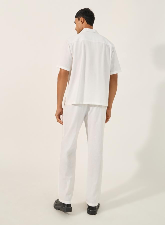 Styli Styli Solid Chest Pocket Shirt and Pants Co-Ords  - Image 4