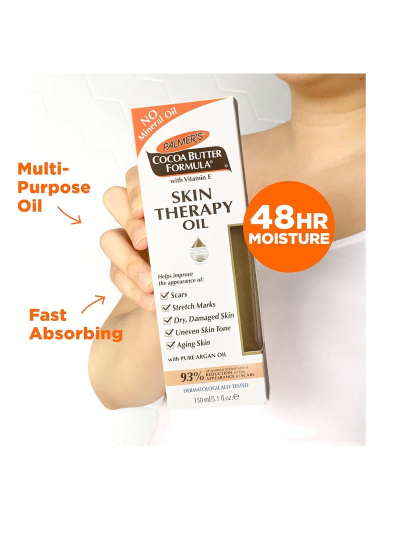 PALMER'S - Palmer's Cocoa Butter Formula Skin Therapy Moisturizing Body Oil with Vitamin E, 5.1 Ounces - Image 1