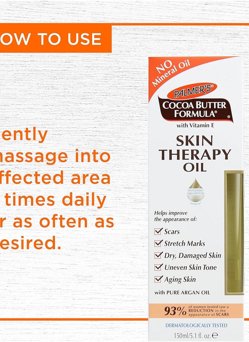 PALMER'S - Palmer's Cocoa Butter Formula Skin Therapy Moisturizing Body Oil with Vitamin E, 5.1 Ounces - Image 1
