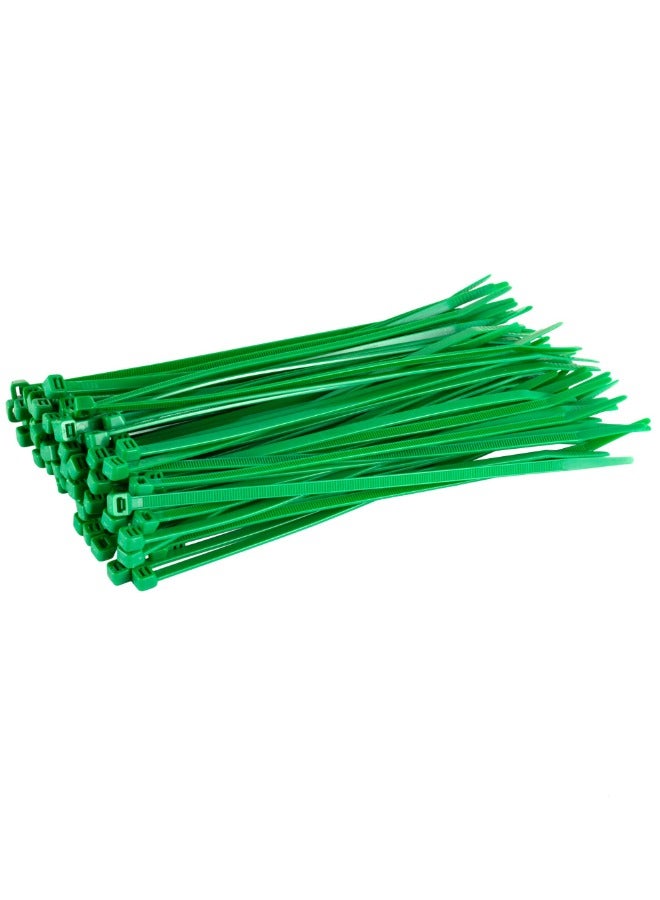 ZCM-HAPPY Pack of 300 Secure Bind 250mm Green Cable Ties Heavy Duty Nylon Zip Ties 18kg Tensile Strength for Office Household and Outdoor Use Plastic Zip Ties Strong Electrical Cable Ties - Image 2