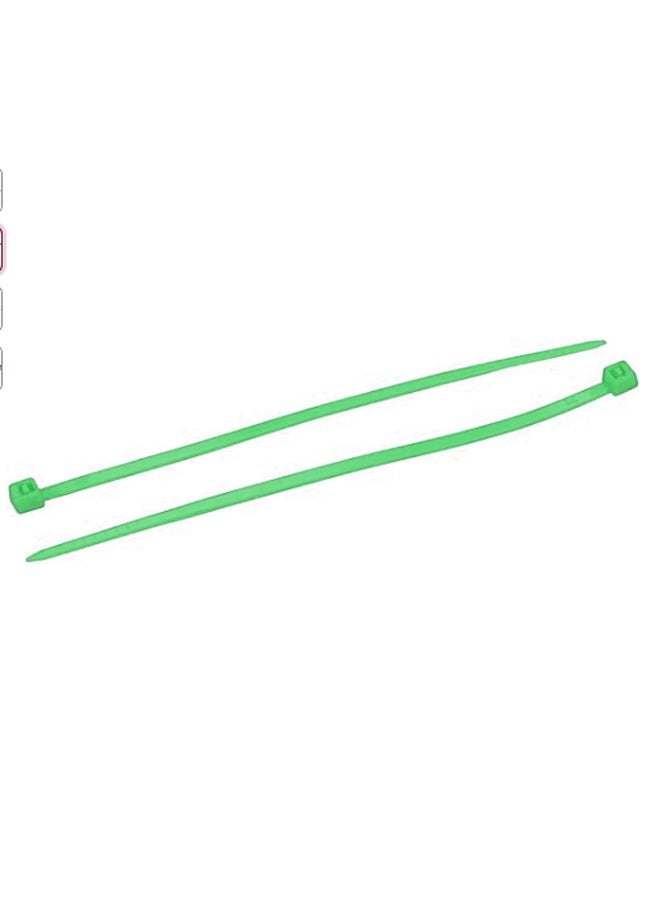 ZCM-HAPPY Pack of 300 Secure Bind 250mm Green Cable Ties Heavy Duty Nylon Zip Ties 18kg Tensile Strength for Office Household and Outdoor Use Plastic Zip Ties Strong Electrical Cable Ties - Image 3