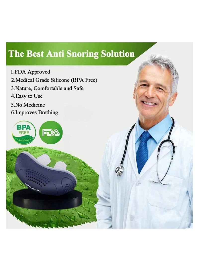 سيوسي أجهزة مكافحة الشخير سدادة كهربائية أوتوماتيكية للشخير لينة مزدوجة إيدي لتحسين جودة النوم جهاز منع USB صغير للهواء النقي تنفس مريح للنساء والرجال - Image 4