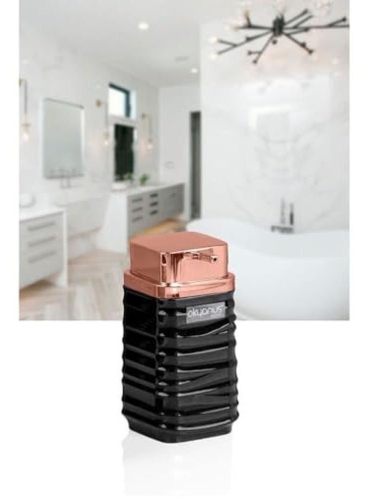 Elegance Acrylic Square Soap Dispenser For Bathroom Countertop Dishwasher Soap Dispenser Rose(Kitchen, Bathroom) Black - Image 1