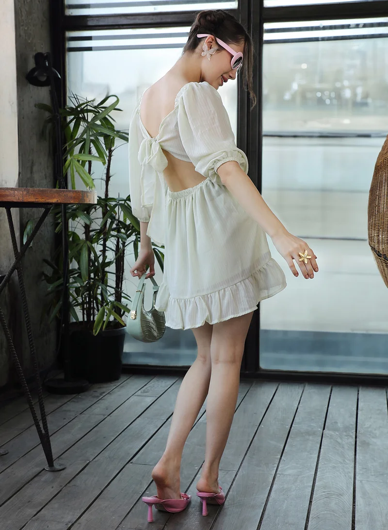 Pinacolada  Women's Light Yellow Soft Girl Dress for Women | Best Price UAE