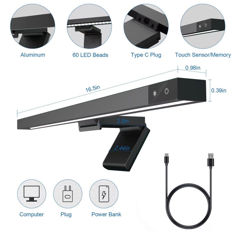 LYMAX Computer Monitor Led Lights with Remote: PC LED Bar Eye Caring Adjustable Desk Lamp for Home Office Gaming - Image 5