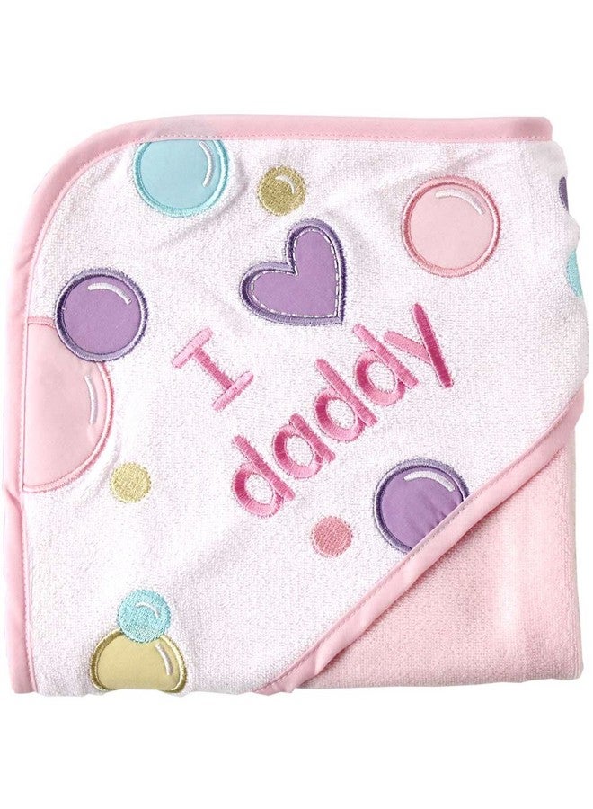 Luvable Friends Unisex Baby Hooded Towel, Pink Dad, One Size