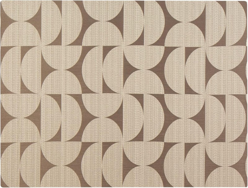 Realspace Realspace Designer Chair Mat 36 x 48 Beige  Brown SemiCircles  - Image 1