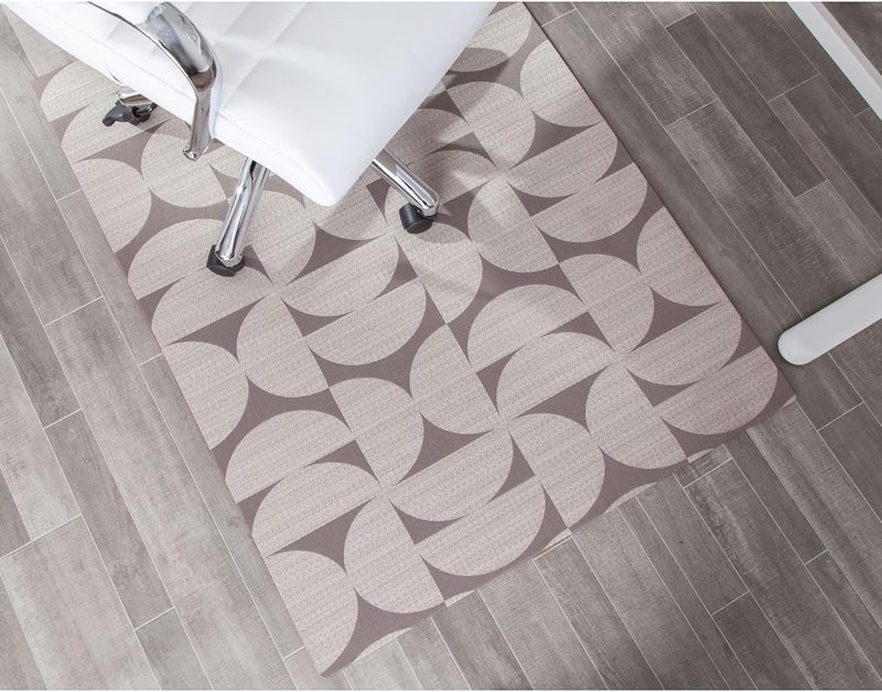 Realspace Realspace Designer Chair Mat 36 x 48 Beige  Brown SemiCircles  - Image 5