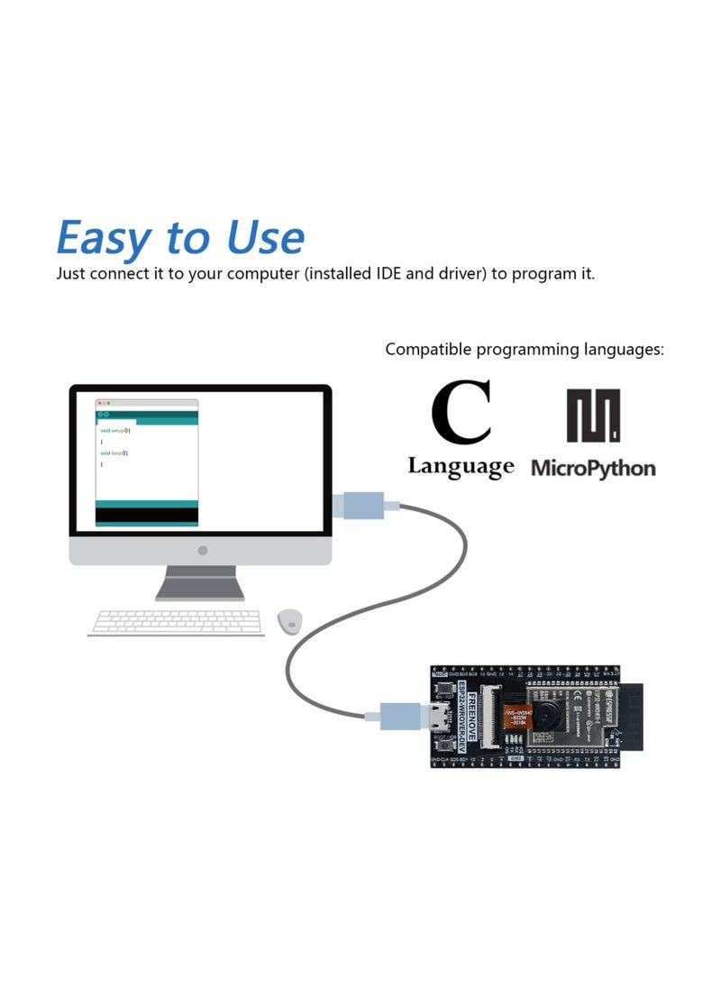 FREENOVE - ESP32 WROVER CAM Board (Compatible with Arduino IDE) - Image 1