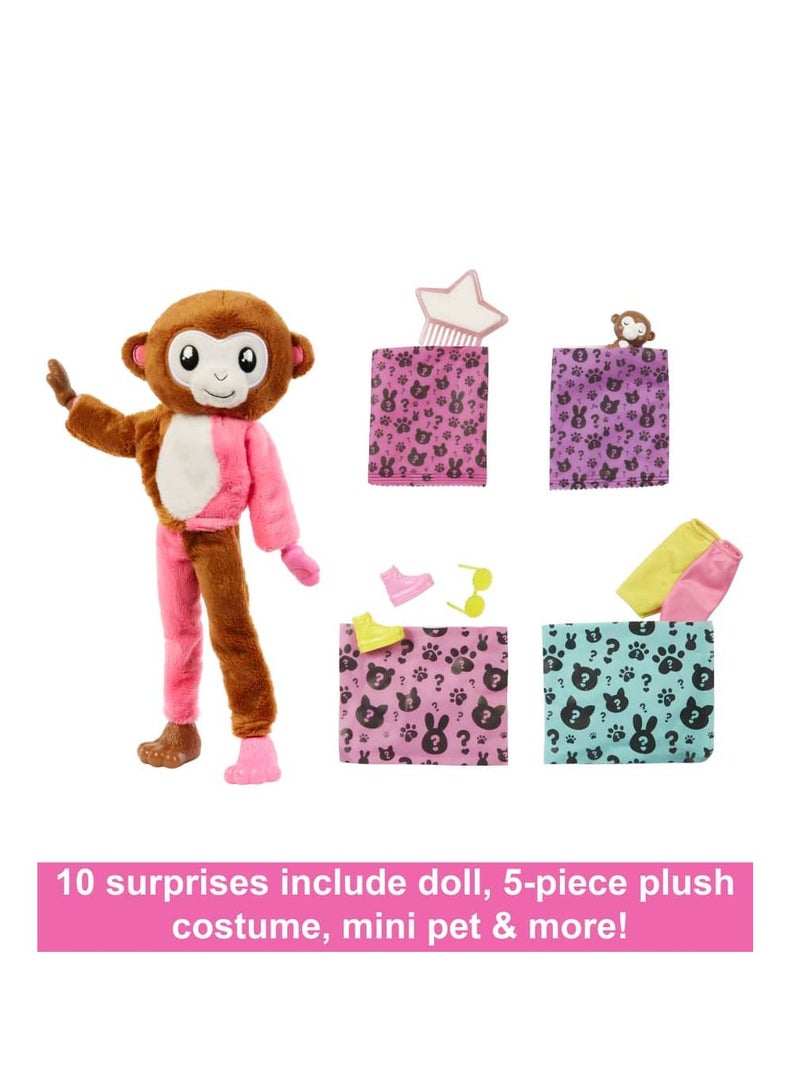 Barbie Cutie Reveal Jungle Series Monkey Doll - Image 3