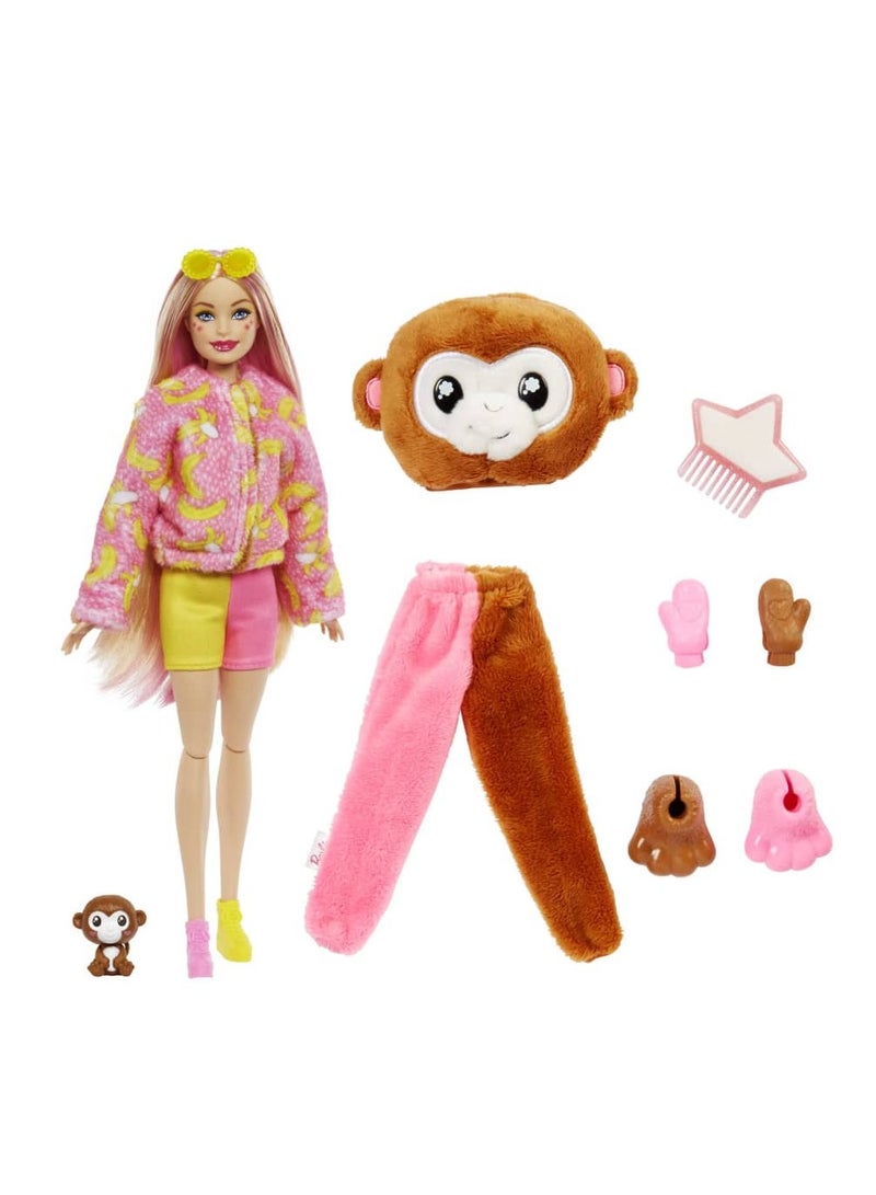 Barbie Cutie Reveal Jungle Series Monkey Doll - Image 2