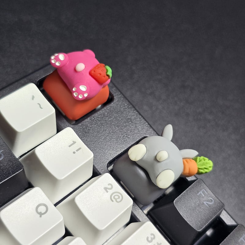 Grey Cat Butt Keycaps MOA Height Animal Design Creative Gift Computer Game Enthusiasts - Image 5