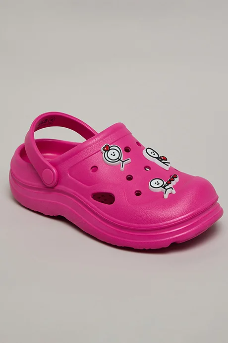 R&B Charm Detail Slingback Clogs