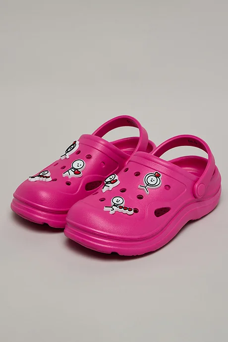 R&B Charm Detail Slingback Clogs