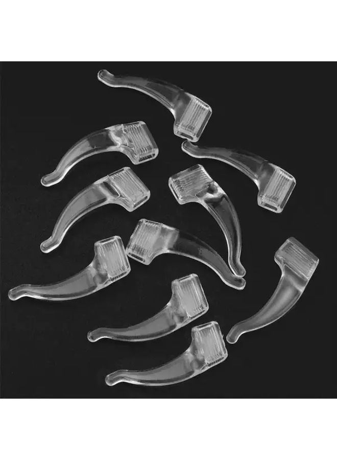 20 Pairs Clear Silicone Nonslip Ear Hooks Anti Fall Eyeglass Holder Accessories Unisex Antiskid Glasses Leg Sleeve Sleek Eyewear Grip Lightweight Flexible - Image 5