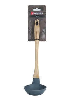 BERGNER EARTH NYLON(PBT) LADLE WITH BABOO HANDLE 30 CM, WOODEN BROWN/GREY COLOR, BG39107GY  - Image 3