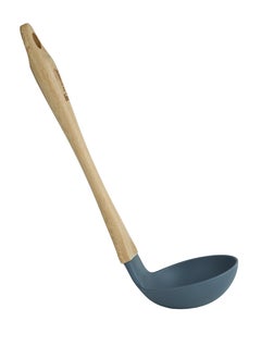 BERGNER EARTH NYLON(PBT) LADLE WITH BABOO HANDLE 30 CM, WOODEN BROWN/GREY COLOR, BG39107GY  - Image 2