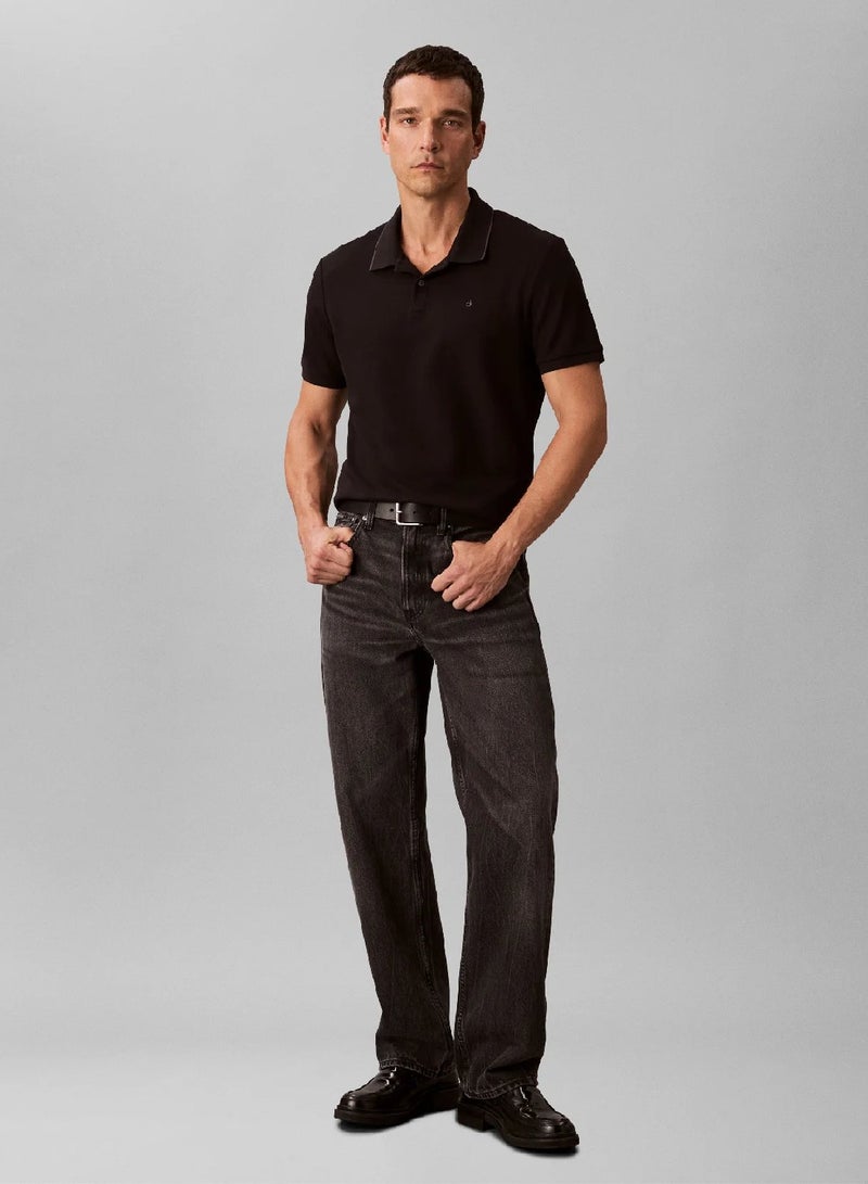 CALVIN KLEIN Piqué Tipping Polo Shirt - Image 1