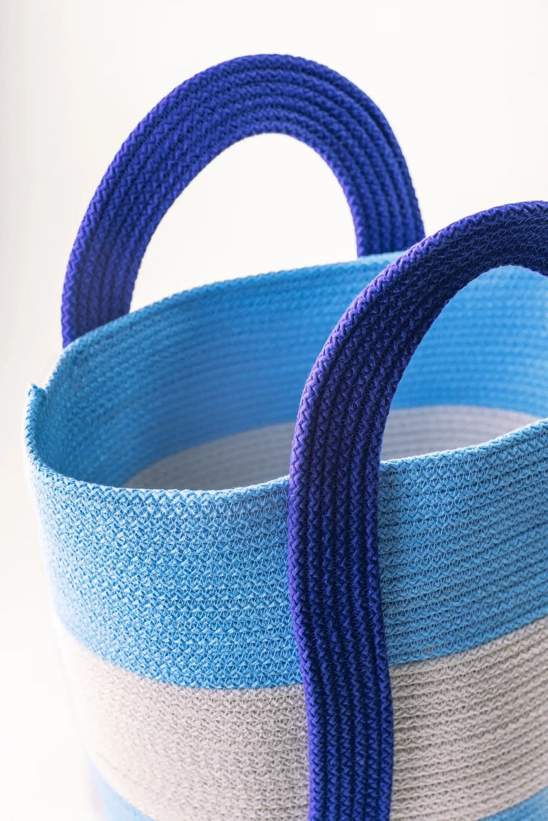 Carina Striped Cotton Rope Basket - Image 2
