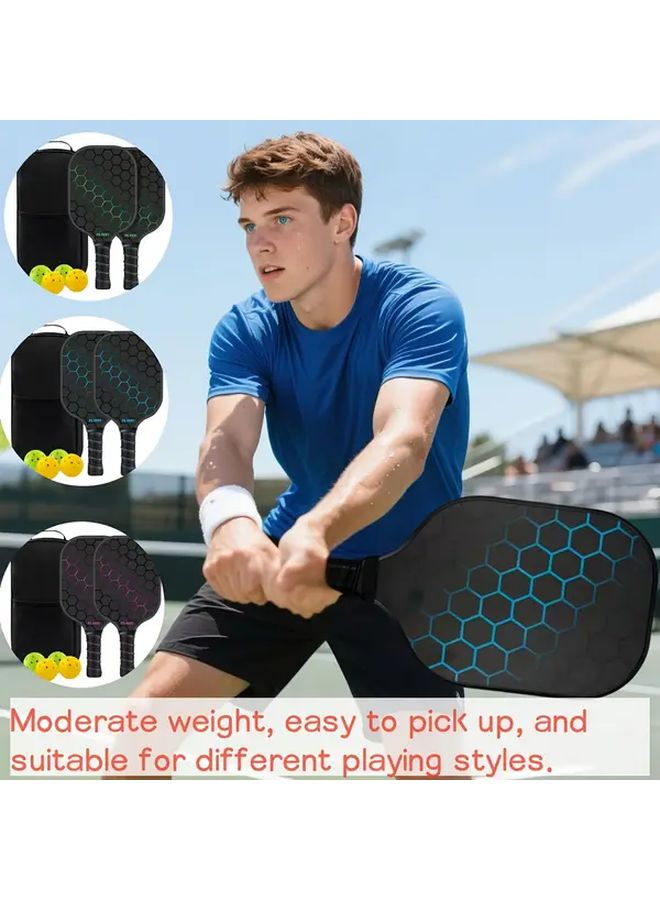 Pickleball Racket Set For Beginners 1 Black Bag 2 Rackets 4 Balls Red - Image 1