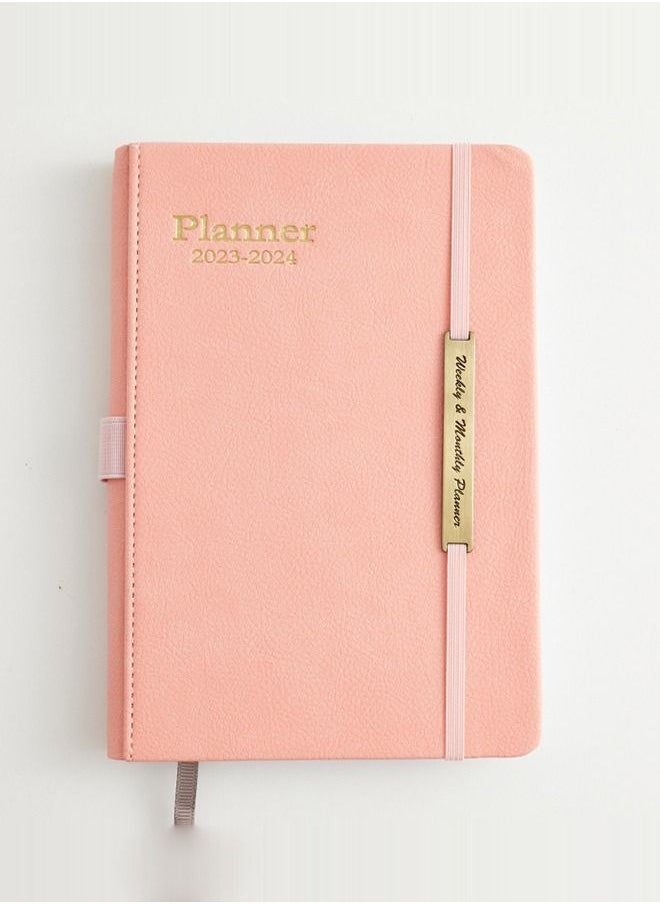 Arabest Academic Weekly & Monthly Planner Daily Planner with Monthly Tabs, Leather Cover + Month Label + Thick Paper + Elasticated String on the side  - Image 1