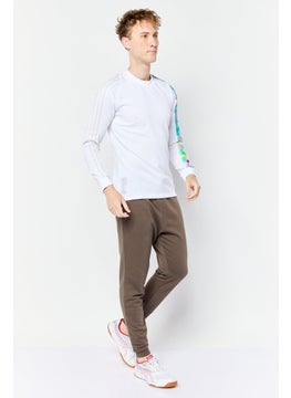 Adidas Men Sportswear Fit Long Sleeves  Training Sweatshirts, White  - Image 4