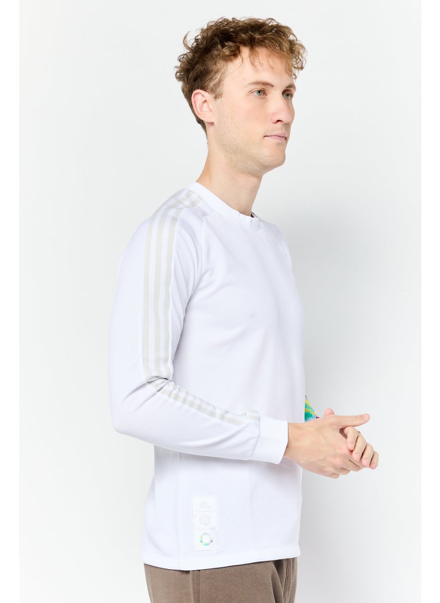 Adidas Men Sportswear Fit Long Sleeves  Training Sweatshirts, White  - Image 2