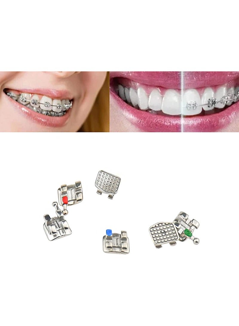 HaLunhi 20 Pieces，Orthodontic Brackets，Metal Brackets，Mini Straight Wire Brackets，Without Hook，Mini MBT 022 Slot No Hook  - Image 4