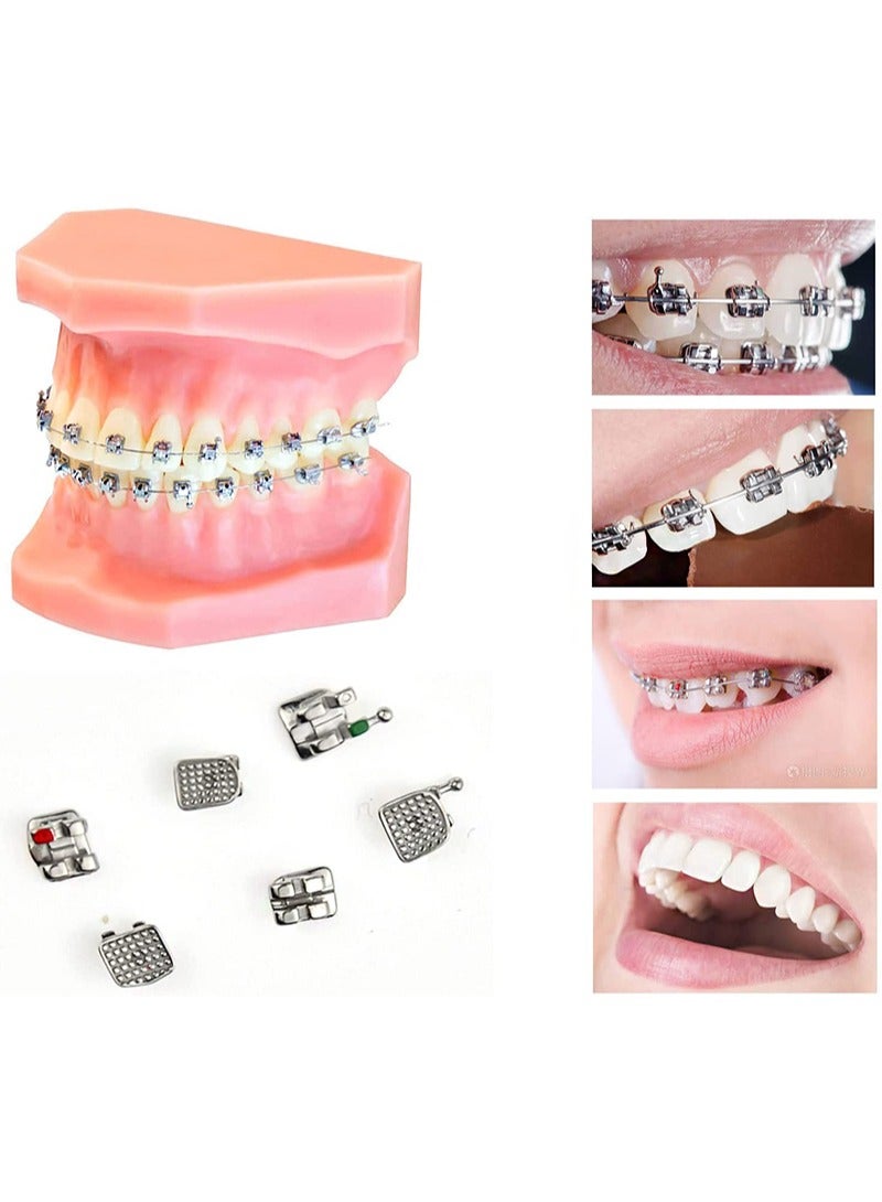 HaLunhi 20 Pieces，Orthodontic Brackets，Metal Brackets，Mini Straight Wire Brackets，Without Hook，Mini MBT 022 Slot No Hook  - Image 5